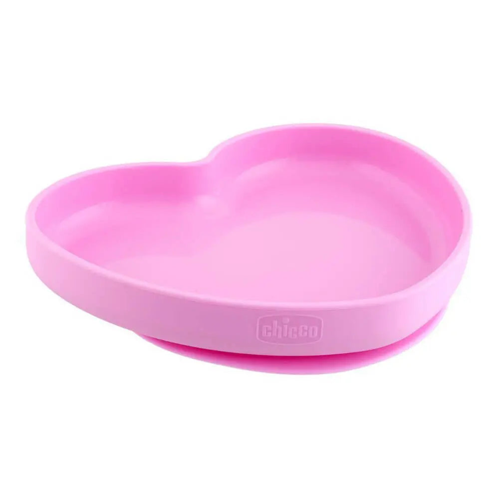 Chicco - Prato Silicone Coração Rosa