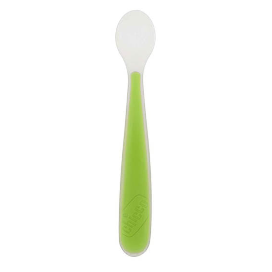 Chicco Colher de silicone 6m+ - Verde