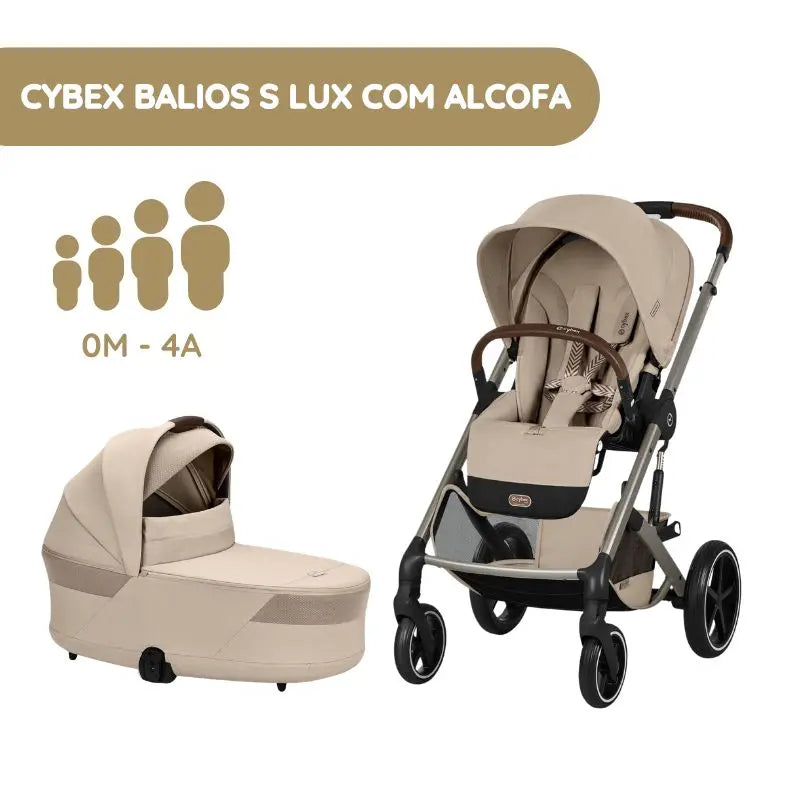 Cybex Balios S Lux Carrinho de Bebé com Alcofa - Almond Beige | beige