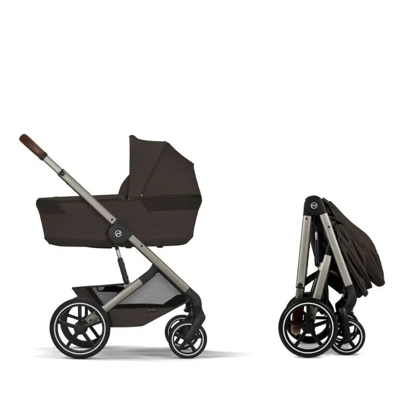 Cybex Balios S Lux Carrinho de Bebé com Alcofa Dobrável - Chocolate Brown