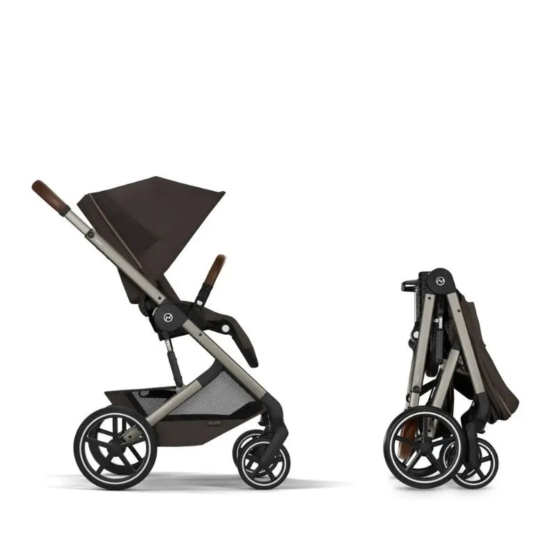 Cybex Balios S Lux Carrinho de Bebé com Alcofa Dobrável - Chocolate Brown