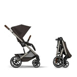 Cybex Balios S Lux Carrinho de Bebé com Alcofa Dobrável - Chocolate Brown