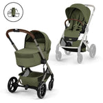 Cybex Balios S Lux Carrinho de Bebé com Alcofa Dobrável - Moss Green
