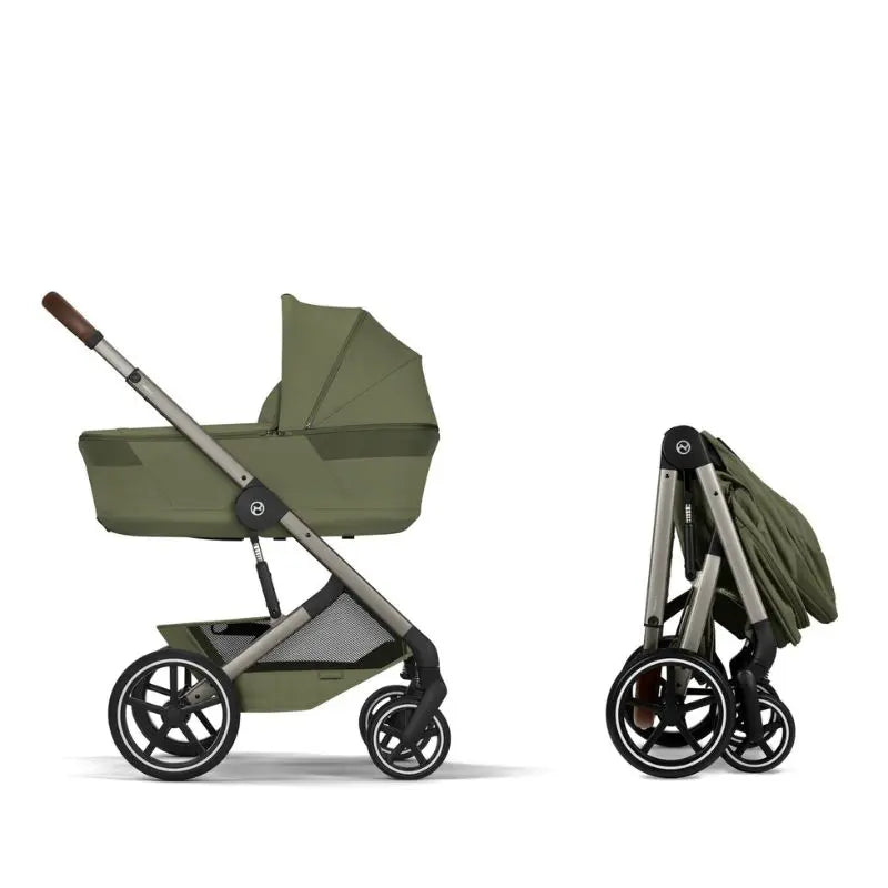 Cybex Balios S Lux Carrinho de Bebé com Alcofa Dobrável - Moss Green
