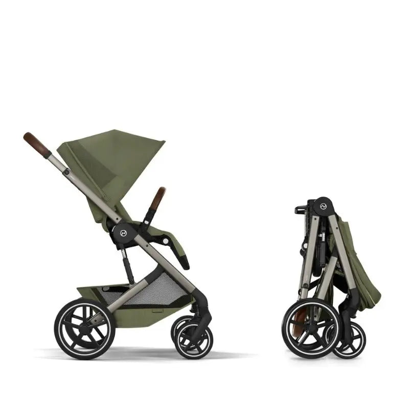 Cybex Balios S Lux Carrinho de Bebé com Alcofa Dobrável - Moss Green