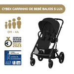 Cybex Carrinho de Bebé Balios S Lux - Moon Black