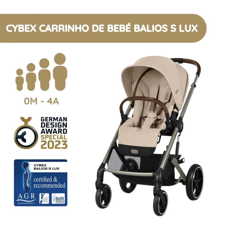 Cybex Carrinho de Bebé Balios S Lux - Almond Beige