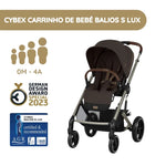 Cybex Carrinho de Bebé Balios S Lux - Chocolate Brown