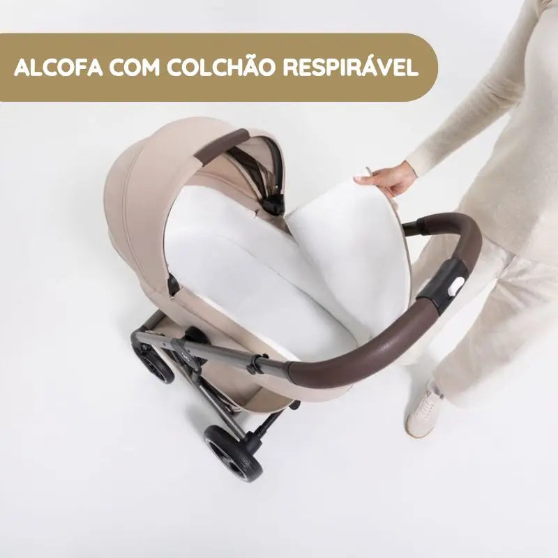 Cybex Balios S Lux Carrinho de Bebé com Alcofa Dobrável - Chocolate Brown