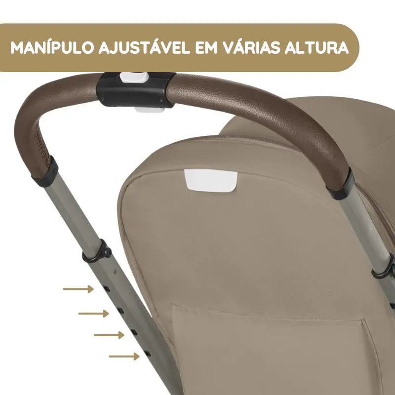 Cybex Balios S Lux Carrinho de Bebé com Alcofa Dobrável - Chocolate Brown