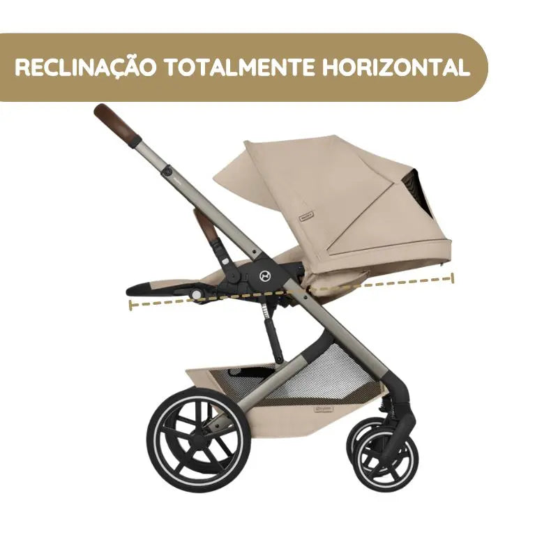 Cybex Balios S Lux Carrinho de Bebé com Alcofa Dobrável - Chocolate Brown