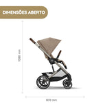 Cybex Carrinho de Bebé Balios S Lux - Stone Grey