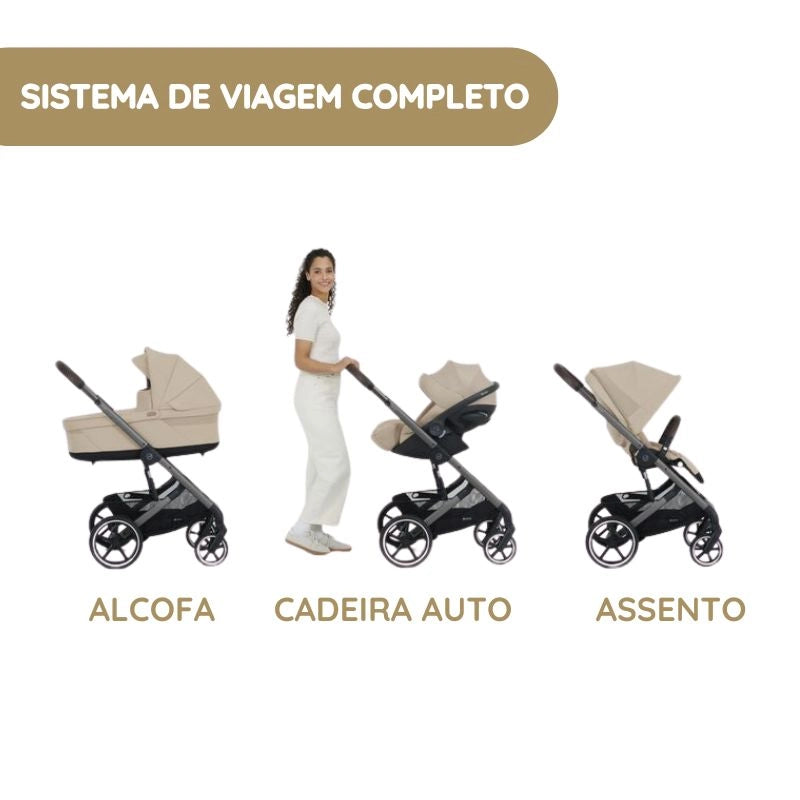 Cybex Carrinho de Bebé Balios S Lux - Moon Black