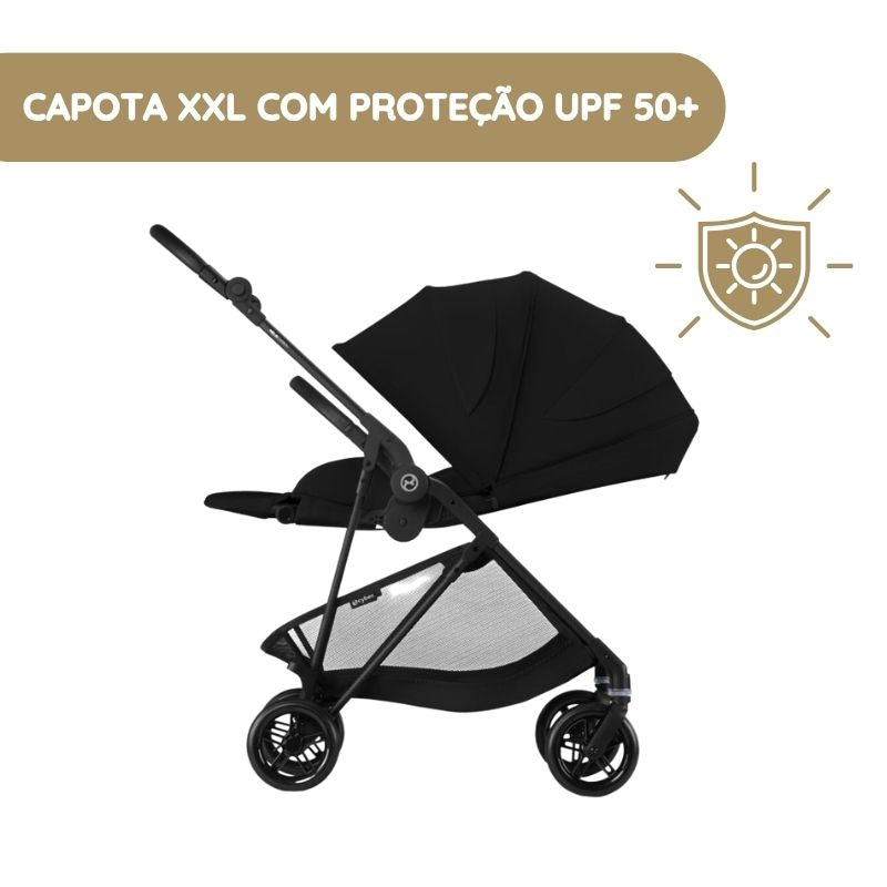 Cybex Melio Carbon Carrinho de Bebé - Magic Black