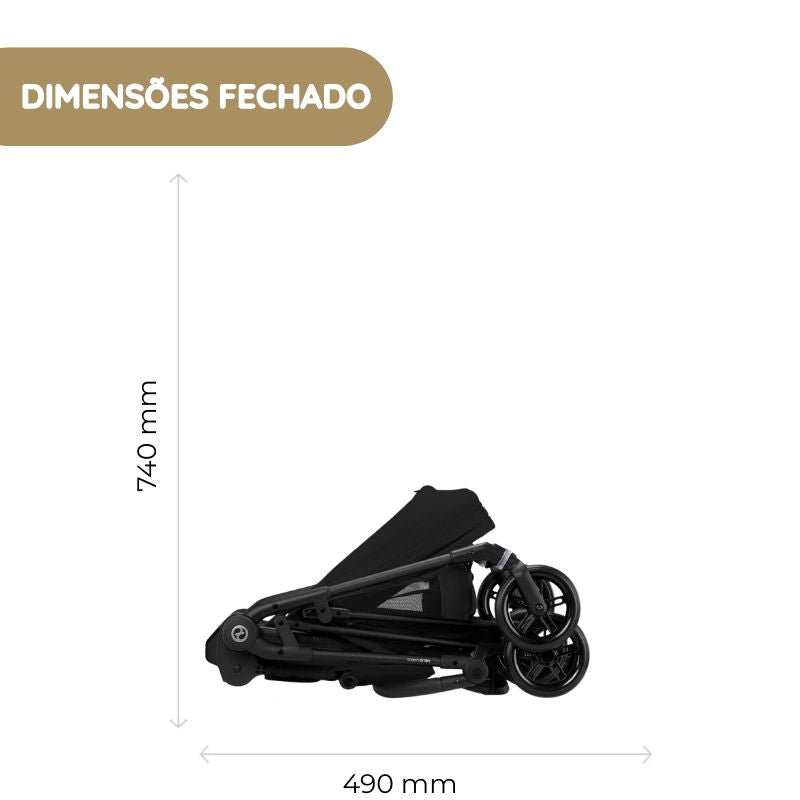 Cybex Melio Carbon Carrinho de Bebé - Dune Grey