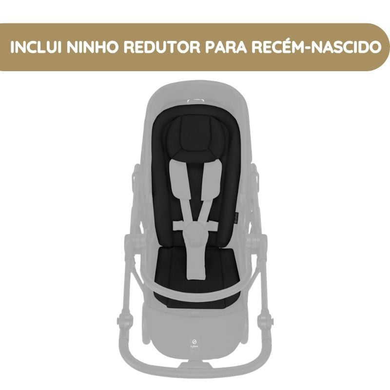 Cybex Melio Carbon Carrinho de Bebé - Cinnamon Yellow