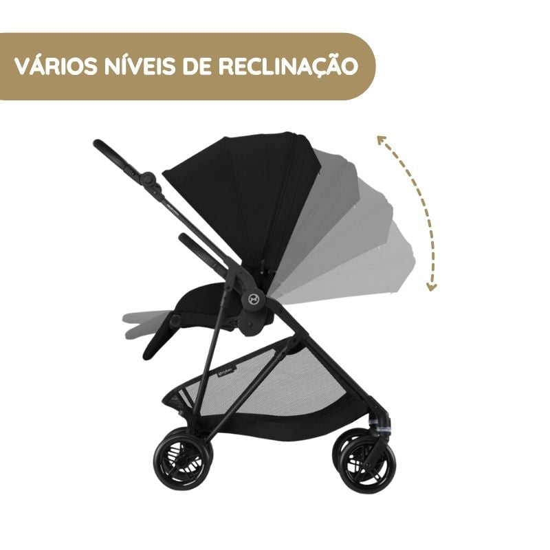 Cybex Melio Carbon Carrinho de Bebé - Cinnamon Yellow