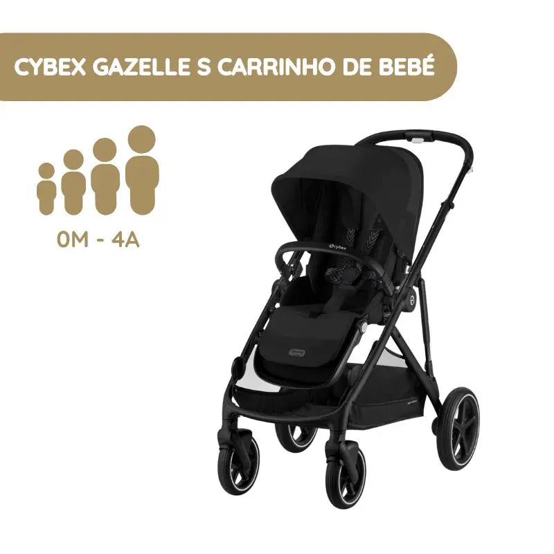 Cybex Gazelle S Carrinho de Bebé - Moon Black