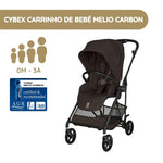 Cybex Melio Carbon Carrinho de Bebé - Chocolate Brown