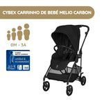 Cybex Melio Carbon Carrinho de Bebé - Magic Black