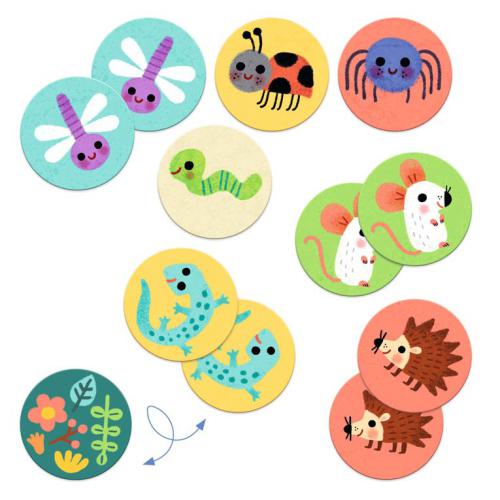 Djeco - Jogo de Memória e Associação - Pequenos Animais