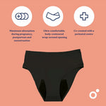 Doomoo Flowly Cueca de Recuperação - Preta - 3XL-4XL-5XL