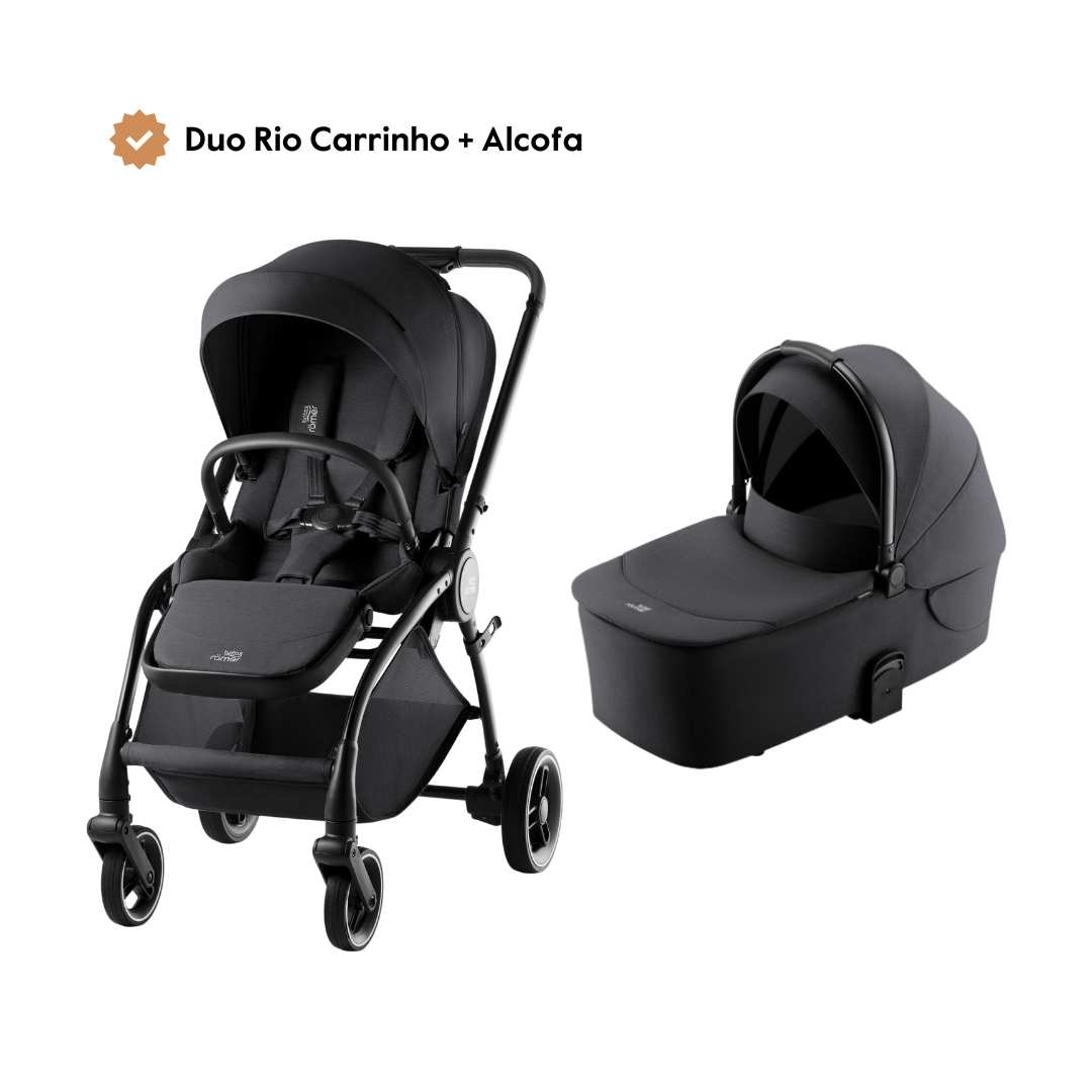 Duo Rio Carrinho de Bebé + Alcofa da Britax Römer - Style Carbon Black