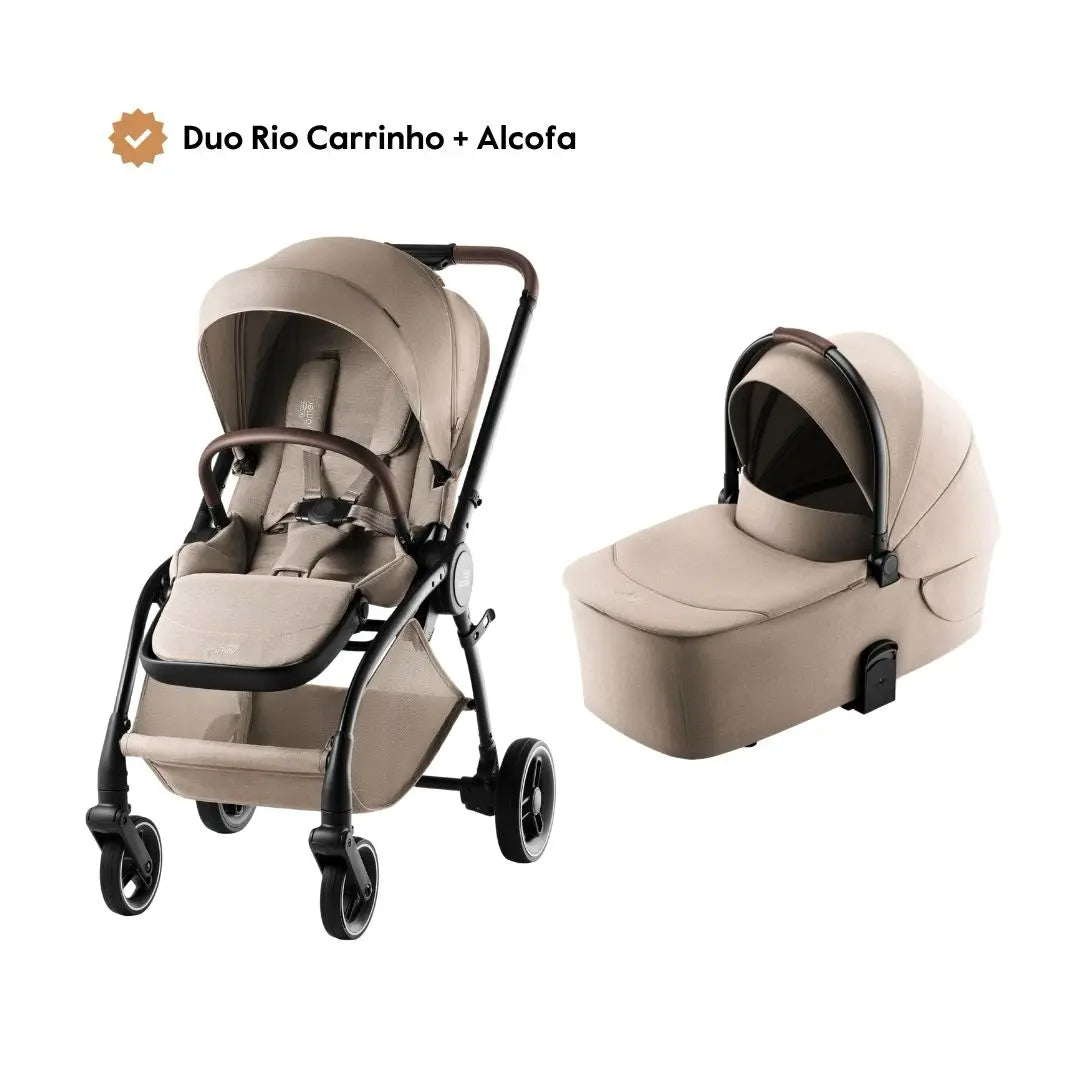 Britax Romer Duo Rio Carrinho de Bebé + Alcofa - Style Teak