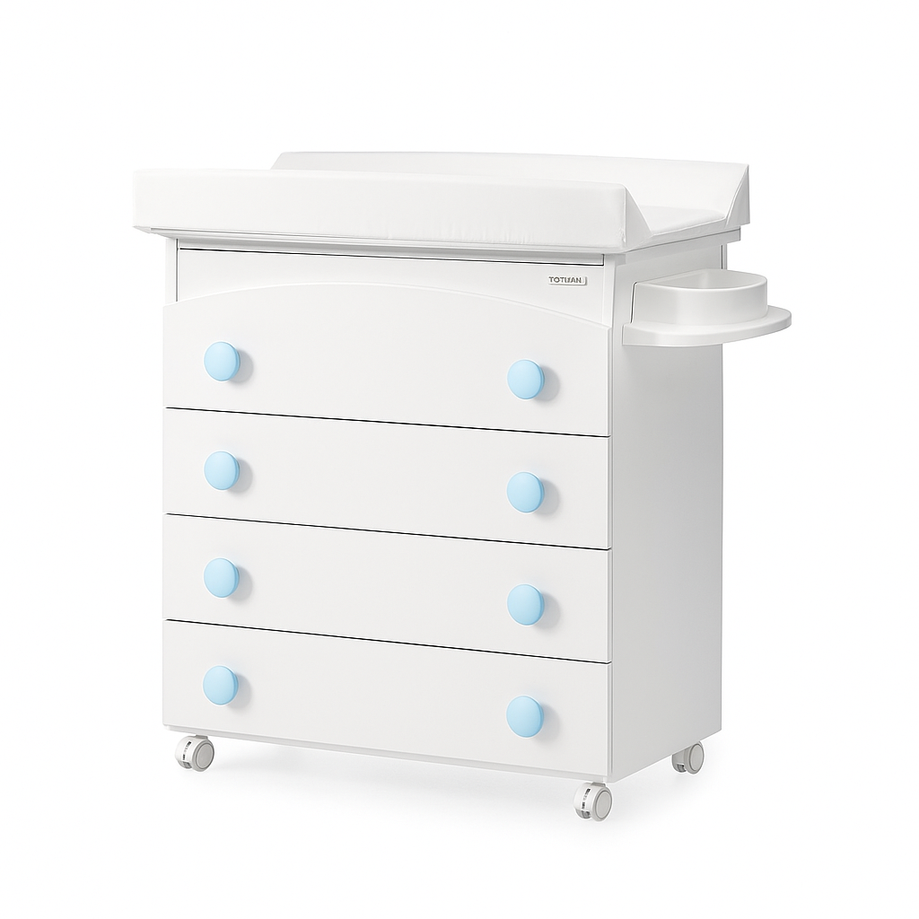 Trama Cómoda-Banheira Ecobow Branca com Azul