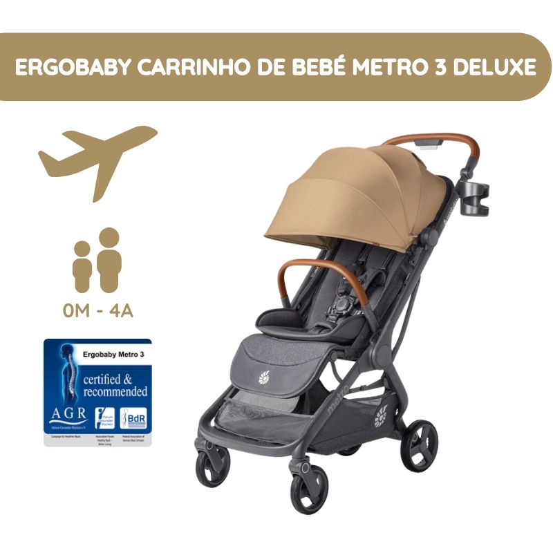 Ergobaby Carrinho de Bebé Metro 3 Deluxe - Camel