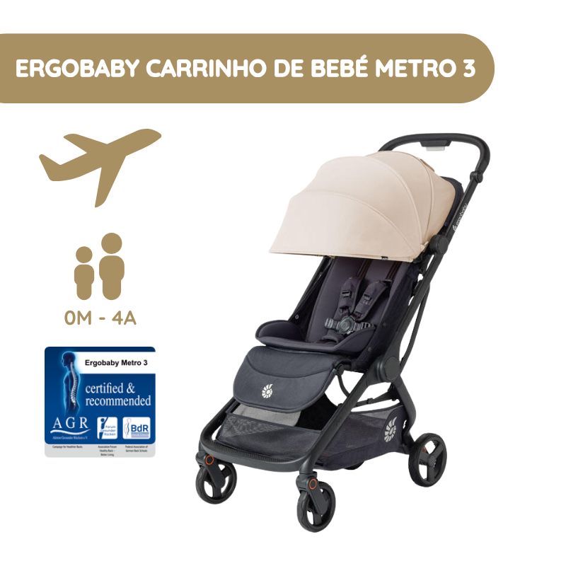 Ergobaby Carrinho de Bebé Metro 3 - Natural Beige
