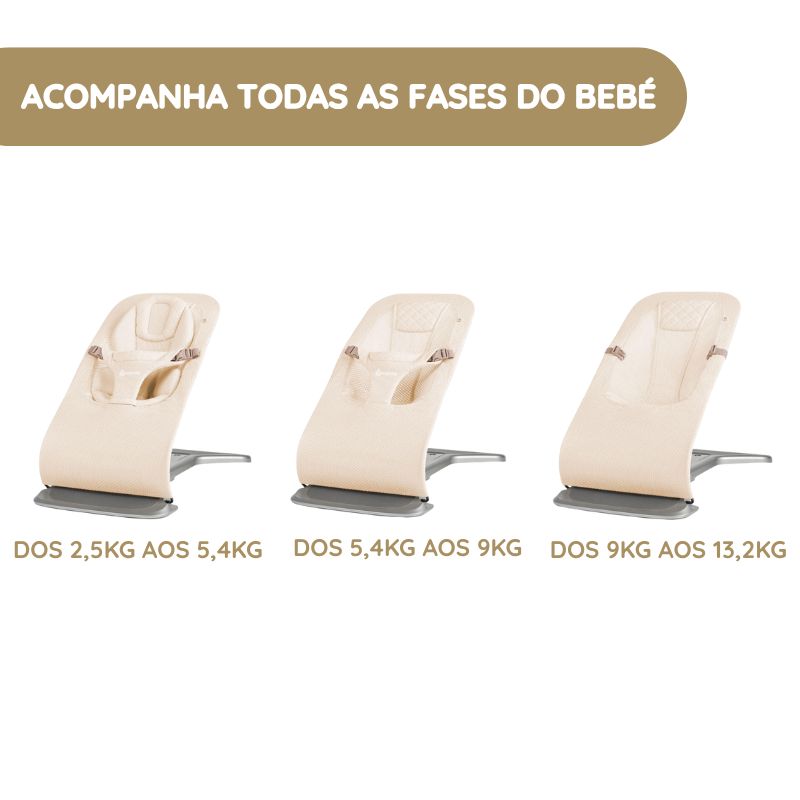 Ergobaby Espreguiçadeira Evolve Mesh - Gris Claro