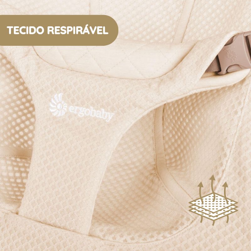 Ergobaby Espreguiçadeira Evolve Mesh - Crema