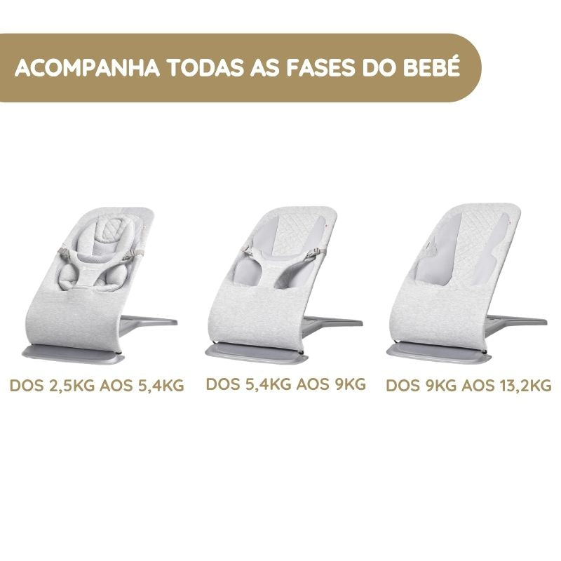 Ergobaby Espreguiçadeira Evolve - Cinza Claro