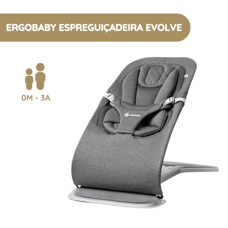 Ergobaby Espreguiçadeira Evolve - Cinza Escuro