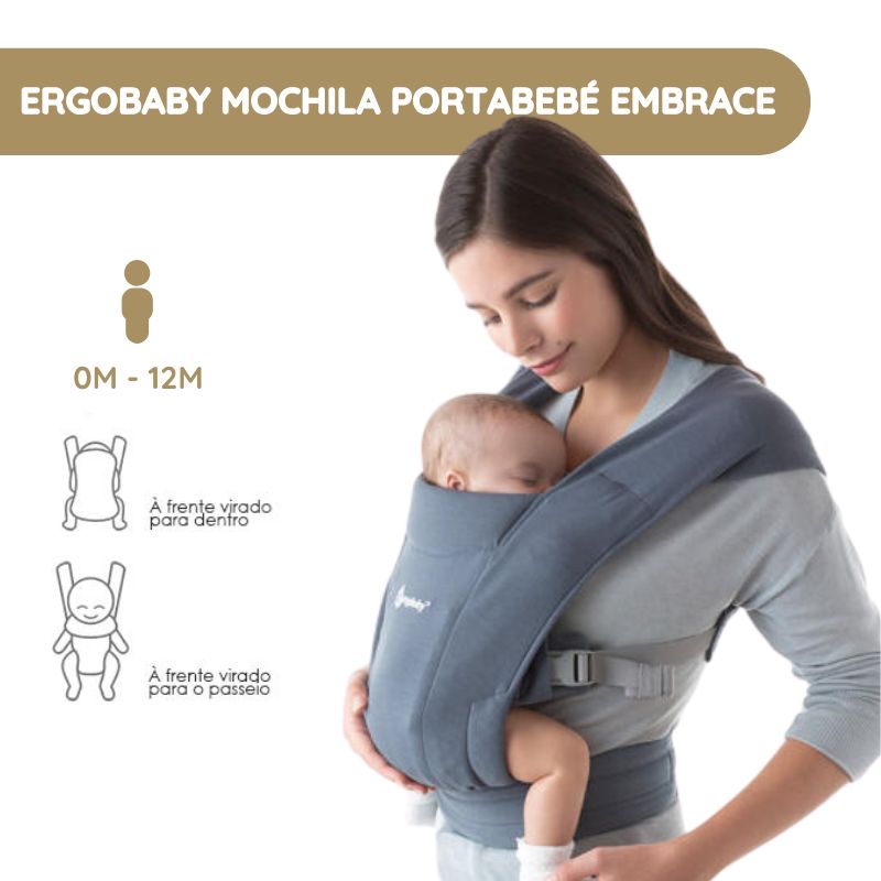 Ergobaby Mochila Portabebé Embrace - Azul Oxford
