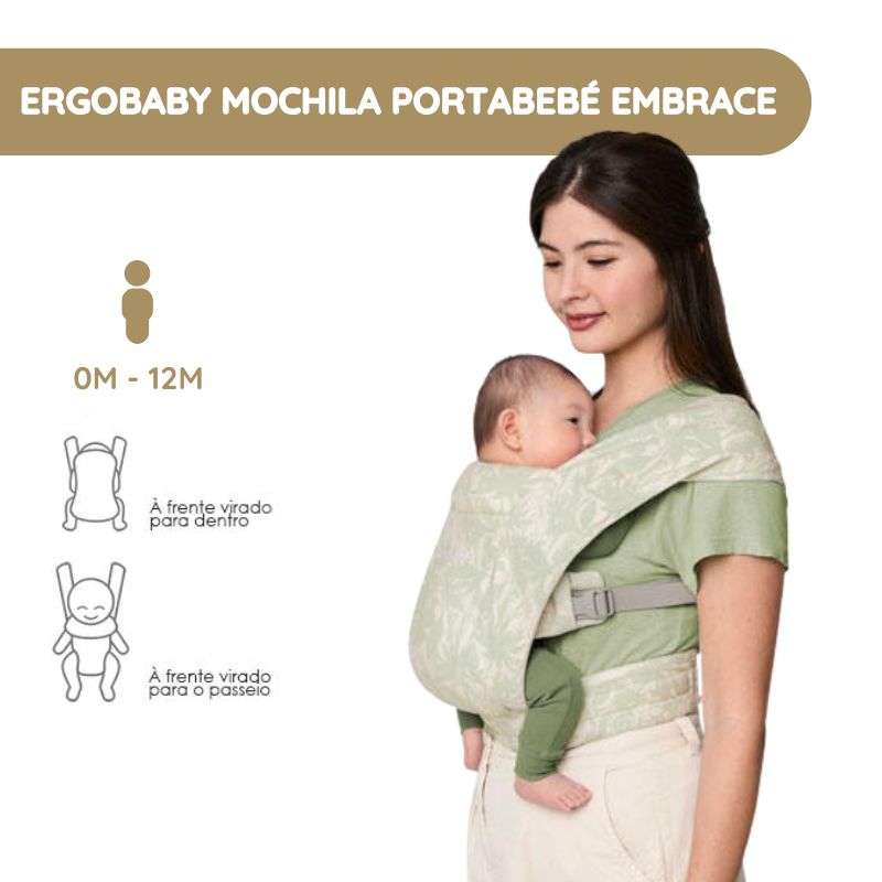 Ergobaby Mochila Portabebé Embrace - Sage Meadows
