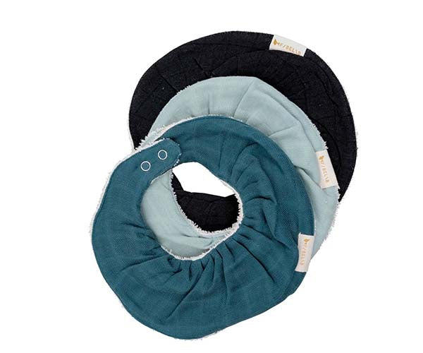 Fabelab - 3 Bandanas c/ Folhos - Moon Beam