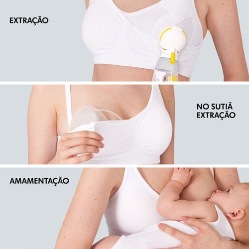 Medela Soutien de Amamentação e Extração 3 em 1 Preto - XL