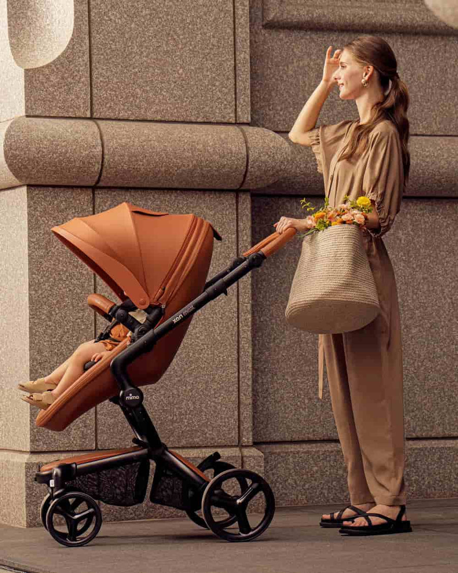 Mima Carrinho de Passeio Xari Max - Black/Camel/Black