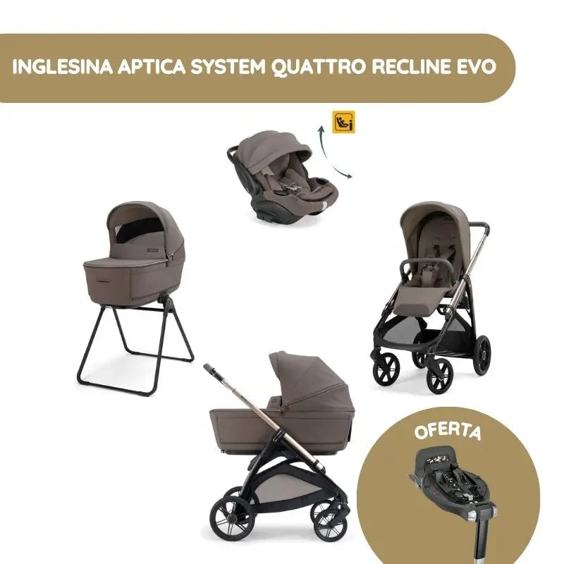 Inglesina System Quattro Aptica Darwin Recline Evo - Essence Mokka