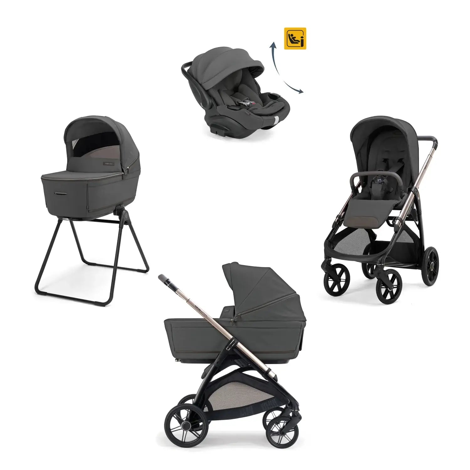 Inglesina System Quattro Aptica Darwin Recline Evo - Marble Grey