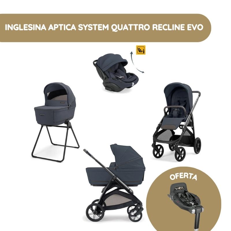 Inglesina System Quattro Aptica Darwin Recline Evo - Sapphire Blue