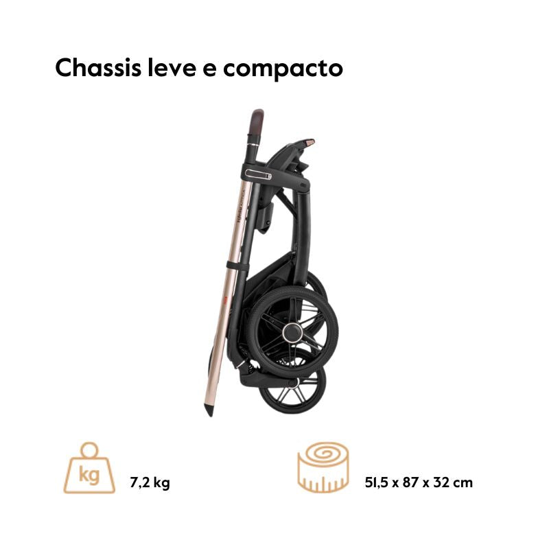 Carrinho de Bebé Inglesina Aptica System Quattro - Marble Grey
