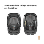 Inglesina System Quattro Aptica Darwin recline arnês e apoio de cabeça ajustavel