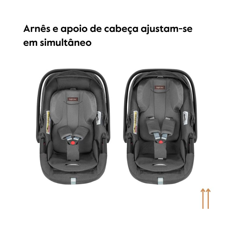 Inglesina System Quattro Aptica Darwin recline arnês e apoio de cabeça ajustavel