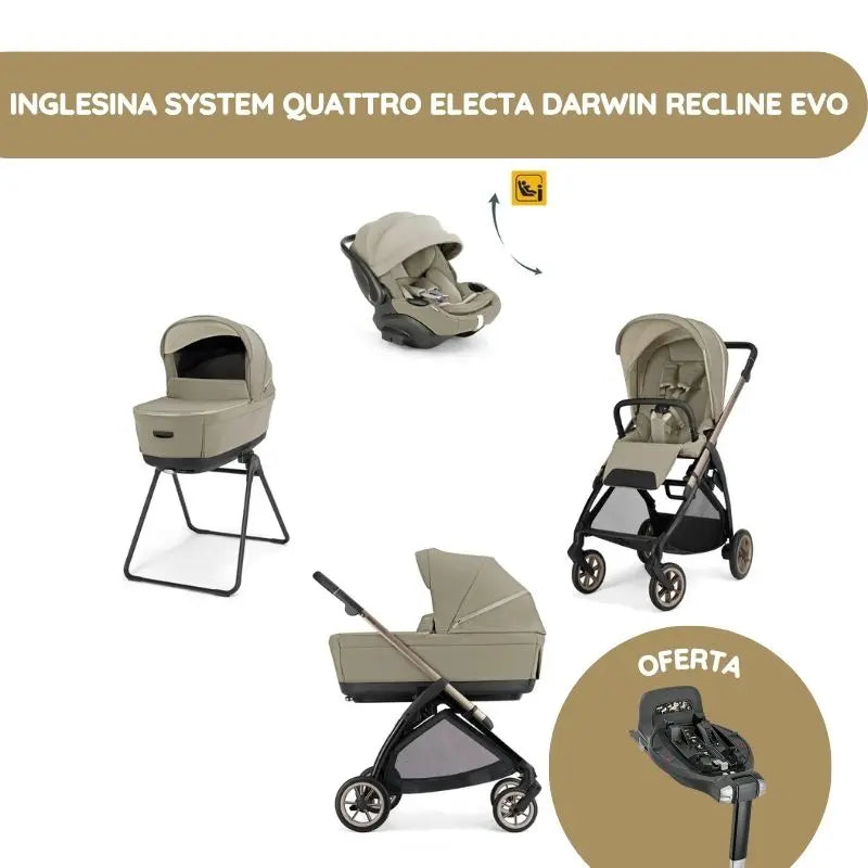 Inglesina System Quattro Electa Darwin Recline Evo - Hangar Beige