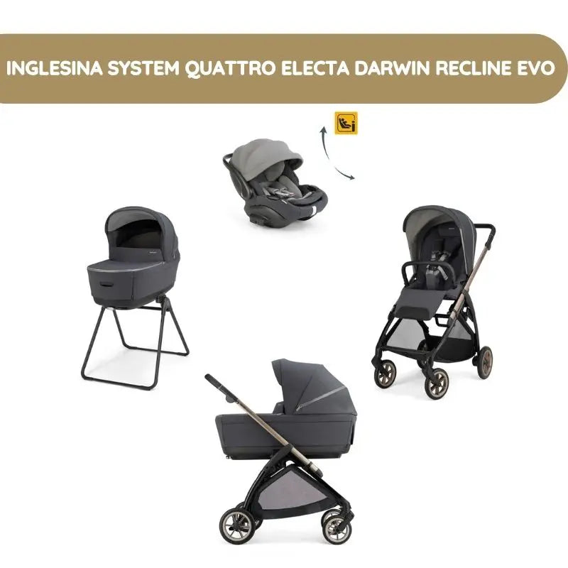 Inglesina System Quattro Electa Darwin Recline Evo - Garage Grey