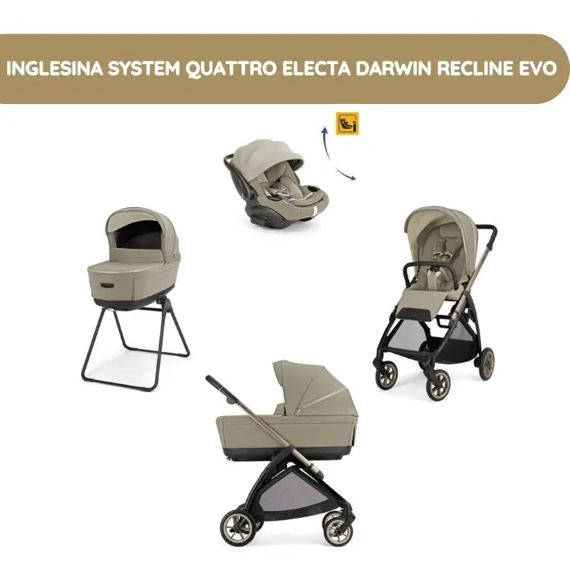 Inglesina System Quattro Electa Darwin Recline Evo - Hangar Beige