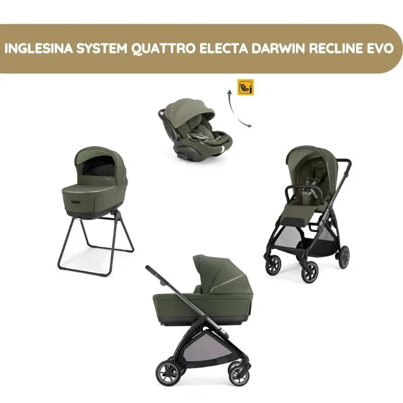 Inglesina System Quattro Electa Darwin Recline Evo - Loft Green